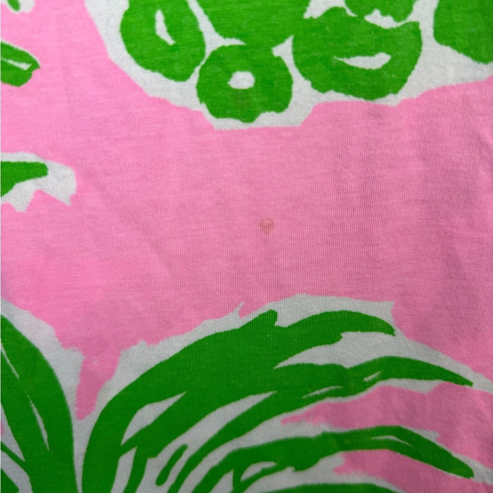 Lilly Pulitzer Loren Pink Pineapple Flamenco 100% Pima Cotton Dress Size Small - Picture 7 of 7